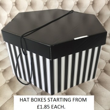Black Lid, Black and White Base Hatboxes